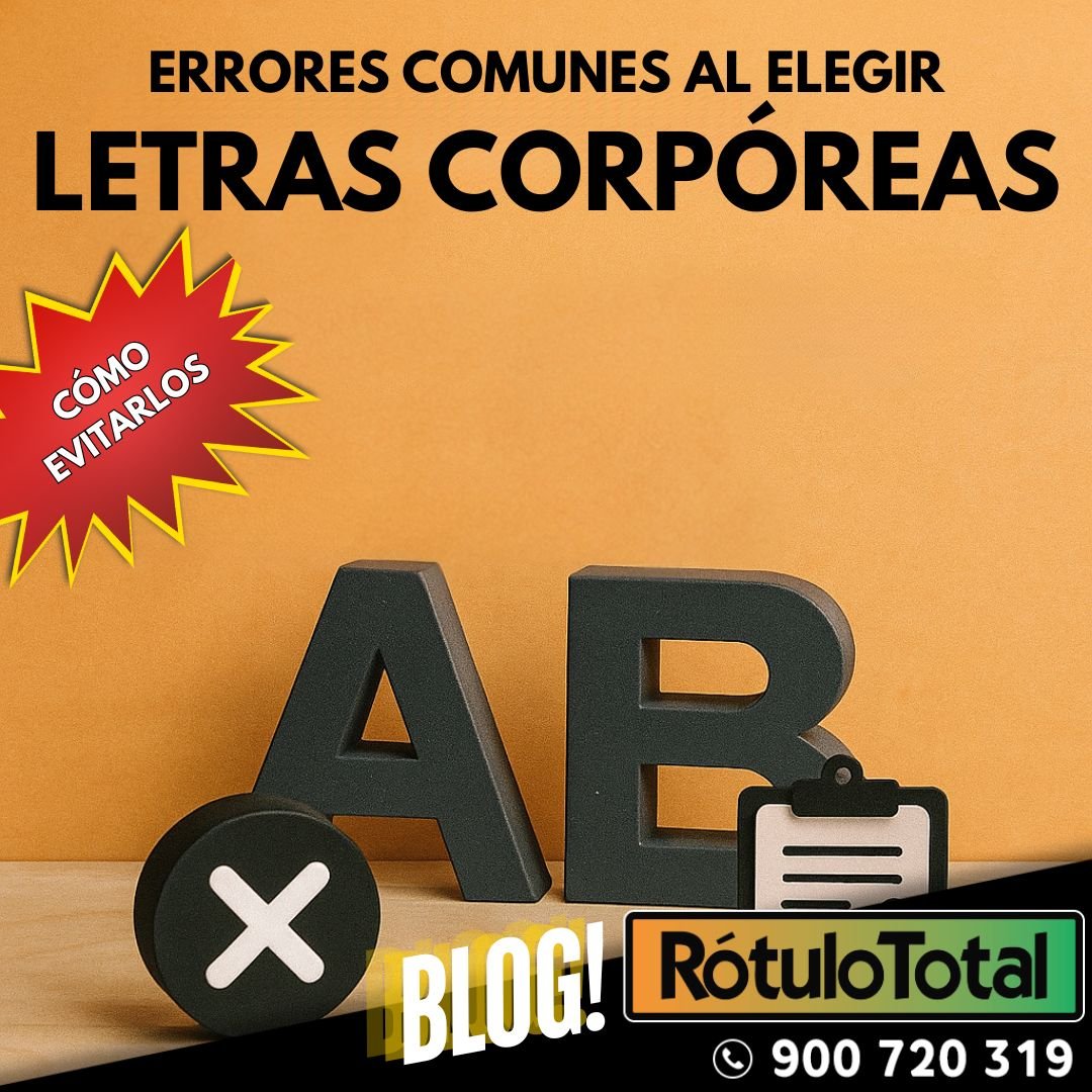 Errores comunes al elegir letras corpóreas